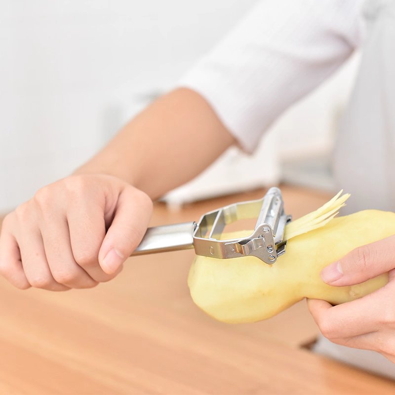 Dụng cụ gọt vỏ đa năng bằng thép không gỉ Xilepai dùng trong gia đình, dụng cụ gọt khoai tây, dụng cụ gọt trái cây, dụng cụ cạo dưa