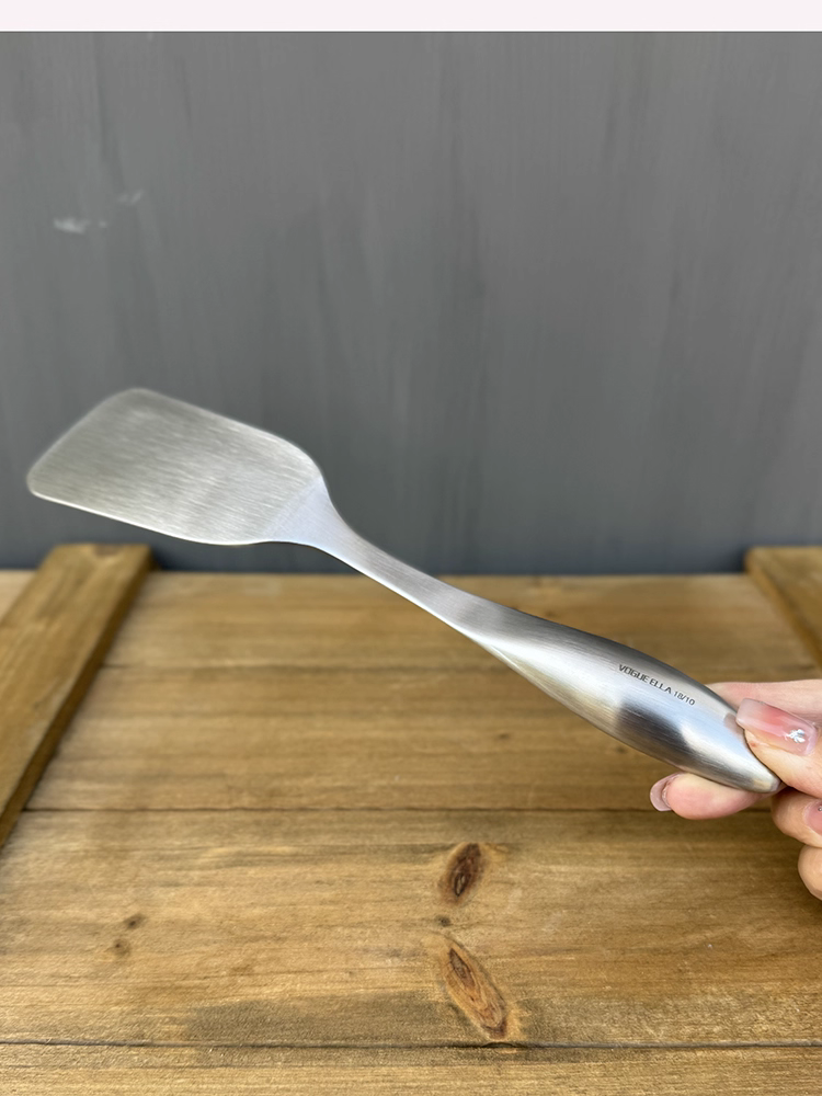 Xẻng nấu ăn bằng thép không gỉ 18/10 chống nóng, cán rỗng, dùng để chiên bít tết, bánh kếp, trứng, xẻng nhỏ dùng cho nồi nhỏ