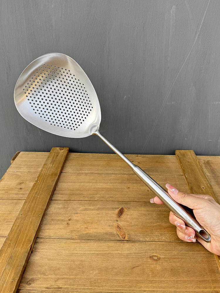 Rây lọc bằng thép không gỉ 304, rây lọc nhà bếp cỡ lớn dùng trong gia đình, thích hợp để xúc bánh bao, mì, lọc nước và chiên.