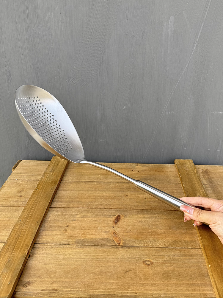 Rây lọc bằng thép không gỉ 304, rây lọc nhà bếp cỡ lớn dùng trong gia đình, thích hợp để xúc bánh bao, mì, lọc nước và chiên.