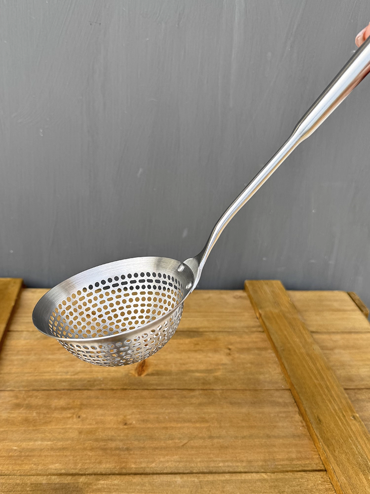 Rổ lọc inox 304 Đức, liền khối, dày dặn, chất liệu thực phẩm, dùng cho mì và há cảo, dùng trong gia đình