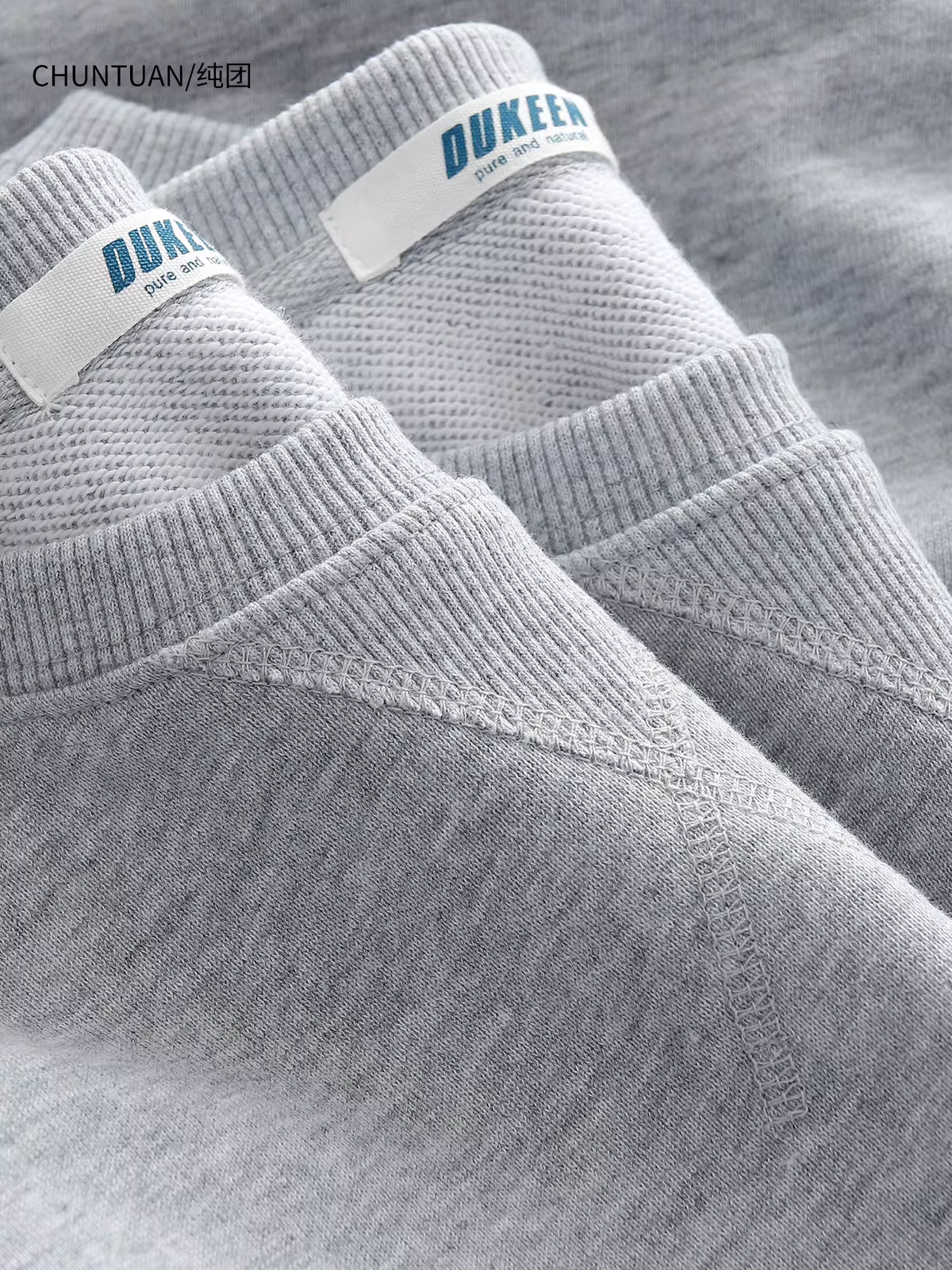 Áo nỉ cotton nguyên chất hạng nặng 340G dành cho nam, áo sơ mi cổ tròn hình tam giác ngược phong cách Mỹ mùa xuân thu, áo khoác dài tay không mũ rộng rãi