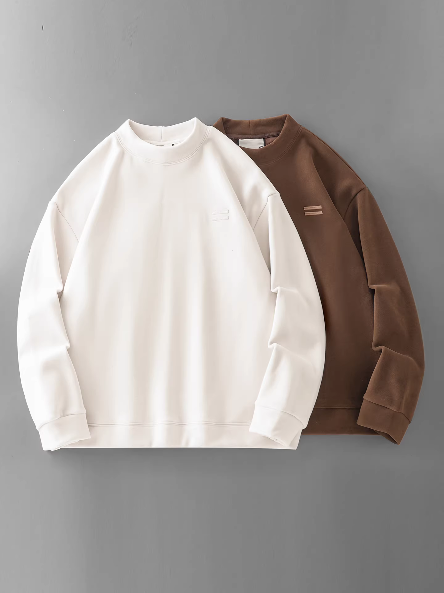 Áo len nhung hạng nặng 500G của Đức dành cho nam, phong cách Mỹ mùa thu đông, lót lông cừu, dày dặn, ấm áp, lớp lót nhung hai mặt, áo khoác cổ tròn.