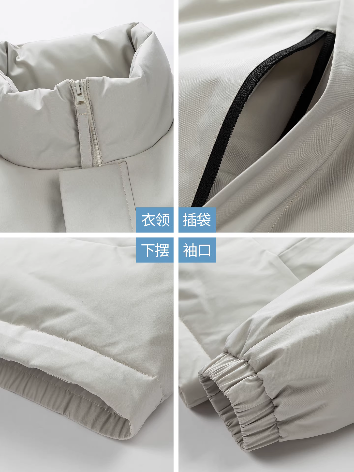 Áo khoác cotton cổ đứng nam cho mùa thu đông, kiểu Mỹ, dày dặn, ấm áp, rộng rãi, áo khoác có đệm chống gió.