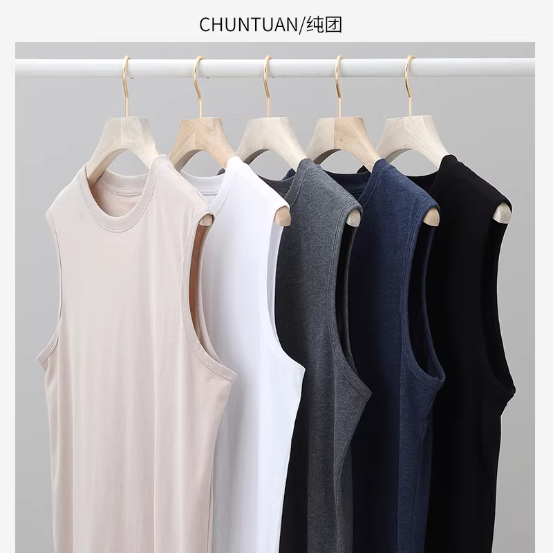 (Mua một tặng một) Áo ba lỗ cotton nguyên chất hạng nặng Xinjiang của Nhật Bản dành cho nam, áo thun không tay thể thao mùa hè dành cho nam và nữ.