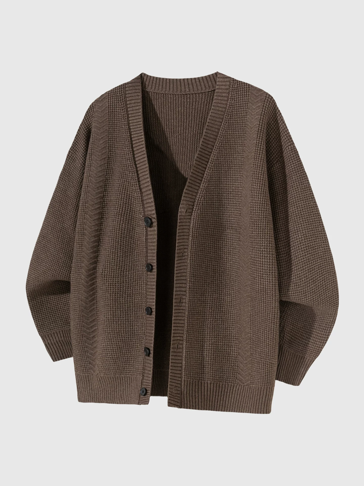 Áo len cardigan hạng nặng Pure Group 800G dành cho nam, phong cách giản dị mùa thu đông của Mỹ, phong cách ấm áp và lười biếng, áo khoác dệt kim cổ chữ V, hợp thời trang.