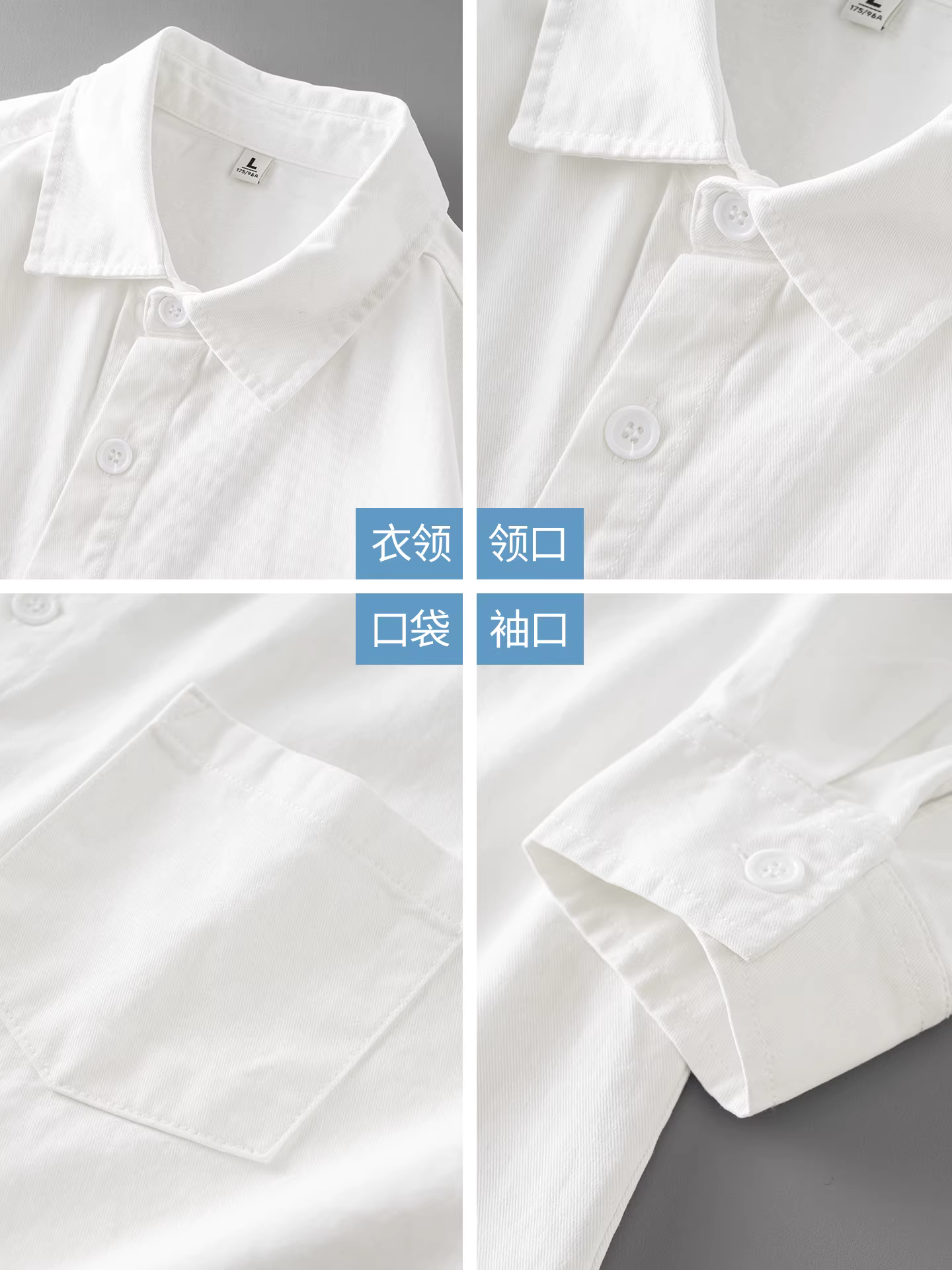 Áo sơ mi nam chất liệu cotton nguyên chất 450G, dày dặn, tay dài, thích hợp cho mùa xuân và mùa thu, màu trơn, dáng rộng, kiểu áo khoác cổ điển kiểu Mỹ.