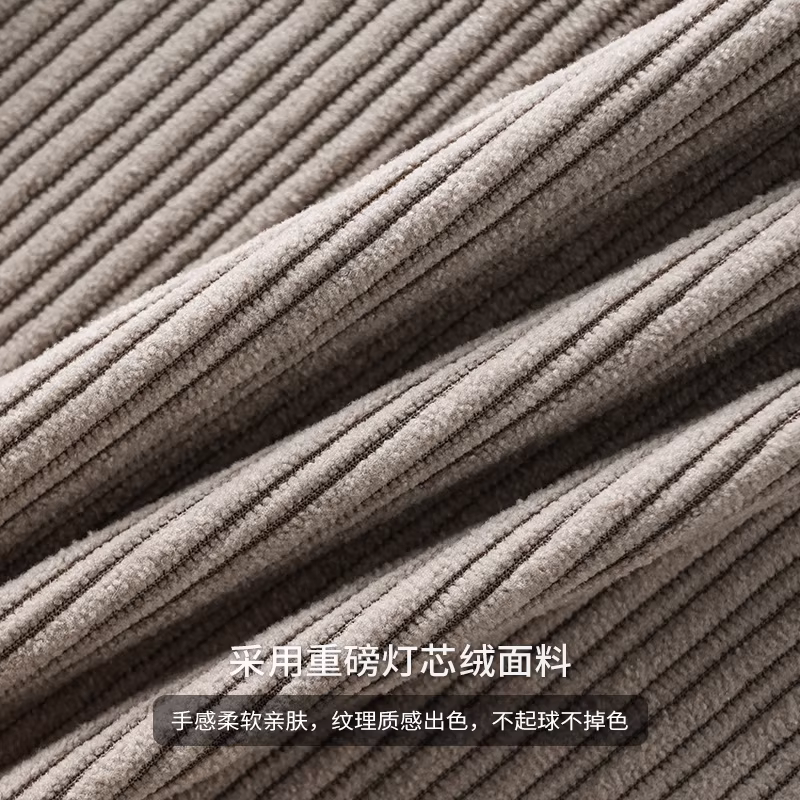 Quần thể thao nam chất liệu corduroy dày dặn, kiểu mới xuân 2025, phong cách retro Mỹ, dáng rộng, chất liệu mềm mại, quần thể thao ống rộng, quần thường ngày.