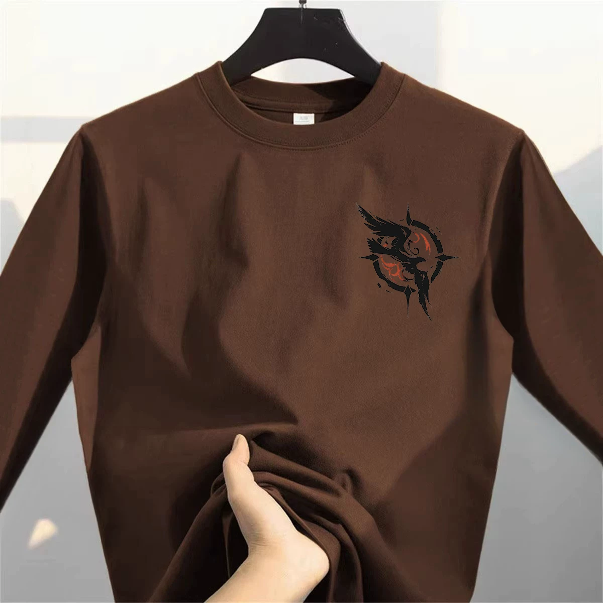 Outlet~ Áo thun dài tay chất liệu cotton nguyên chất, kiểu dáng đơn giản, đa năng, mặc được cả mùa thu đông, kiểu dáng rộng rãi, xuất khẩu chính hãng.