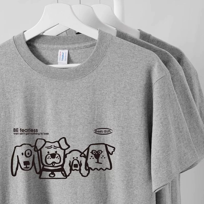 Hàng thanh lý đặc biệt~ Áo thun cotton nguyên bản in họa tiết, dáng rộng, mùa hè 2025, hàng xuất khẩu dư, nhãn mác đã xóa, giá cực tốt