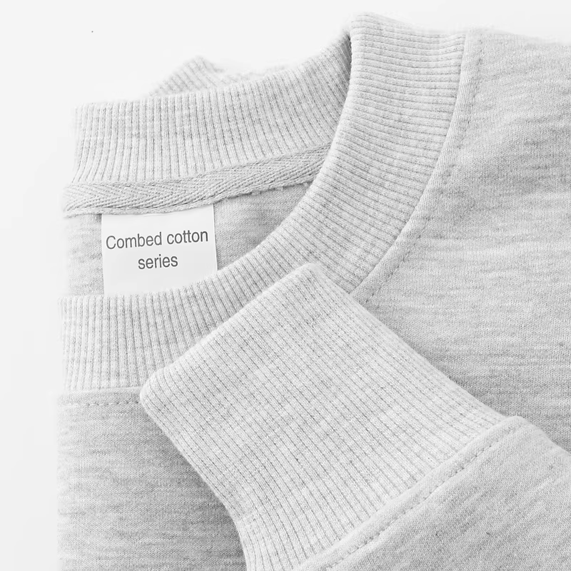 Cửa hàng Outlet~ - Quầy hàng xuất khẩu có mác cắt, giá hời, kiểu dáng mới mùa thu, áo sweatshirt cổ tròn unisex đa năng, thời thượng