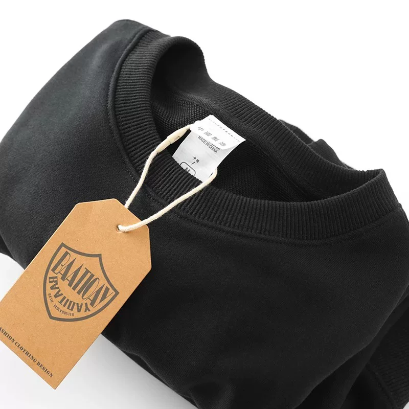 Xả kho ngoại thương~ Cửa hàng giảm giá, áo nỉ trơn màu mùa xuân thu, áo len unisex đa năng cho cặp đôi mùa đông.