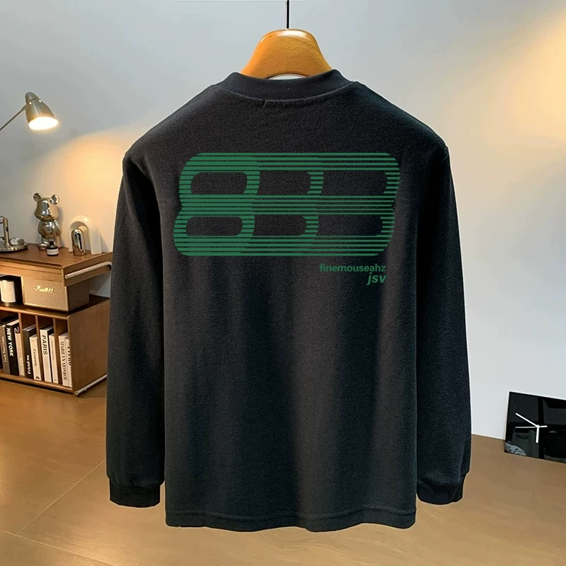 Outlet~ Hàng xuất khẩu thanh lý, áo thun cotton nguyên chất thời trang giá rẻ, đa năng cổ tròn tay dài mùa xuân thu mới