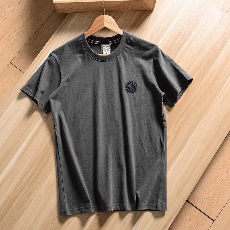 Áo thun cotton in họa tiết cổ điển Mỹ, dáng rộng, tay ngắn, hàng xuất khẩu, giá rẻ