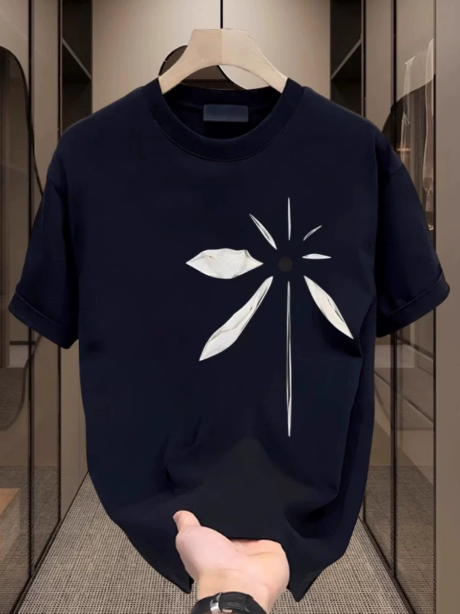 Đồ xuất khẩu dư thừa ~ Cắt mác, thu hồi xuất khẩu, áo thun cotton nguyên chất dày dặn thời trang tay ngắn nam nữ, dáng rộng, kiểu đôi, hợp xu hướng.