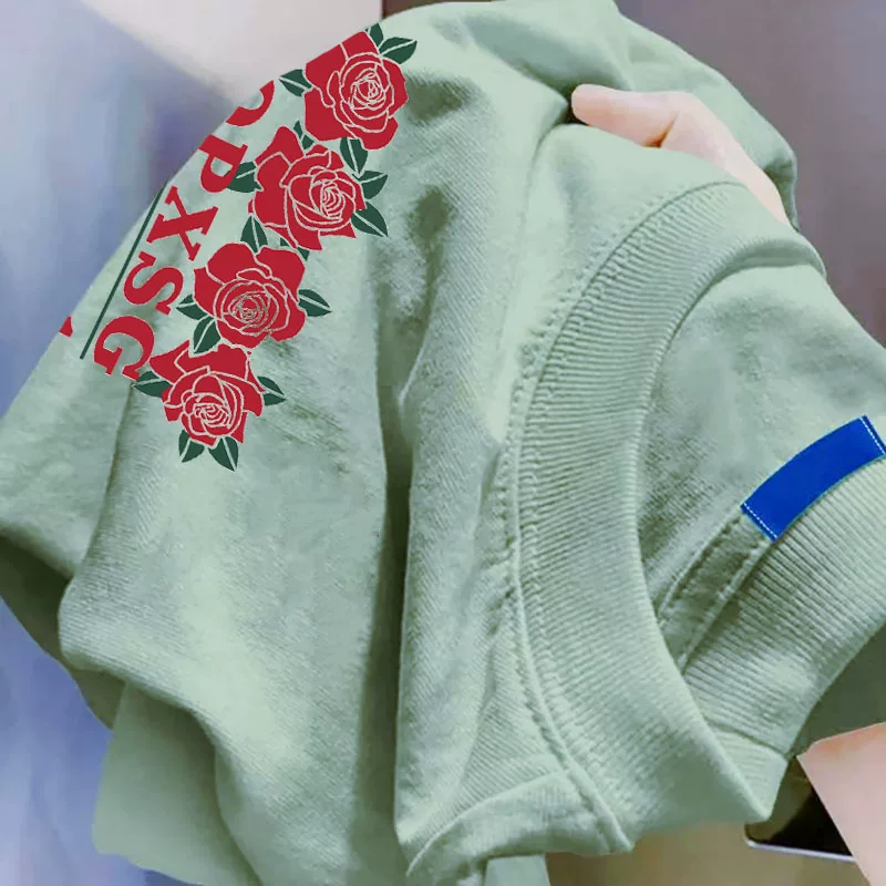 Hàng thanh lý đặc biệt~ Hàng xuất khẩu dư thừa, đã xóa mác, giá hời Áo thun nam nữ cotton 100% in hình tay ngắn mùa hè 2025