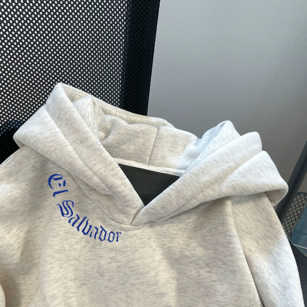 Cửa hàng~ Quầy hàng thương mại quốc tế có thương hiệu cắt mác và bán lỗ, áo hoodie cổ điển Mỹ dành cho nam và nữ, kiểu dáng thời thượng lót lông mùa đông.