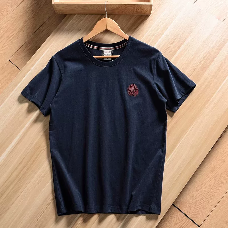 Áo thun cotton in họa tiết cổ điển Mỹ, dáng rộng, tay ngắn, hàng xuất khẩu, giá rẻ