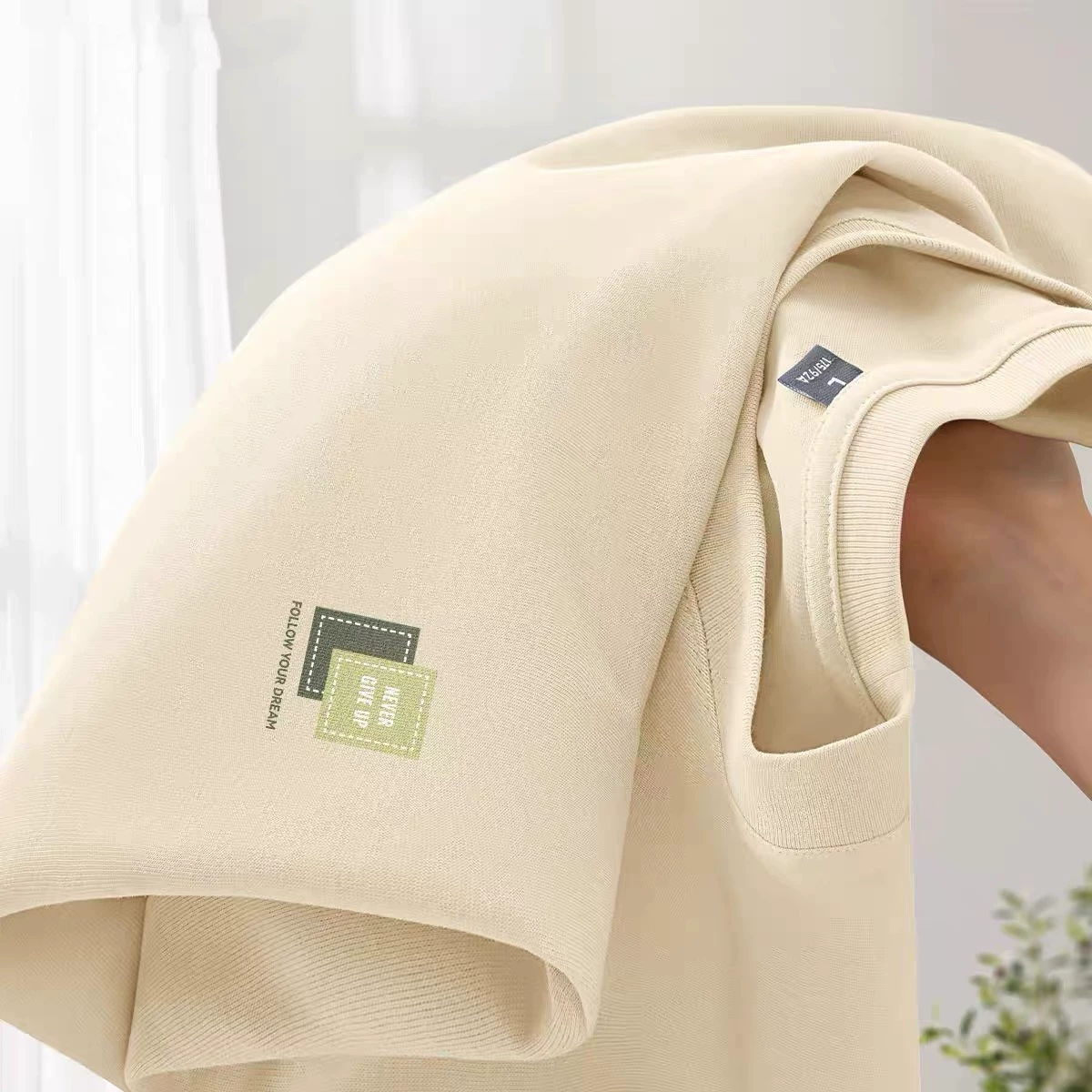 Xả kho hàng hiệu ~ Hàng tồn kho xuất khẩu, áo thun ngắn tay nam nữ, nhãn cắt, chất liệu cotton nguyên chất, kiểu dáng mới mùa thu 2025, áo lót