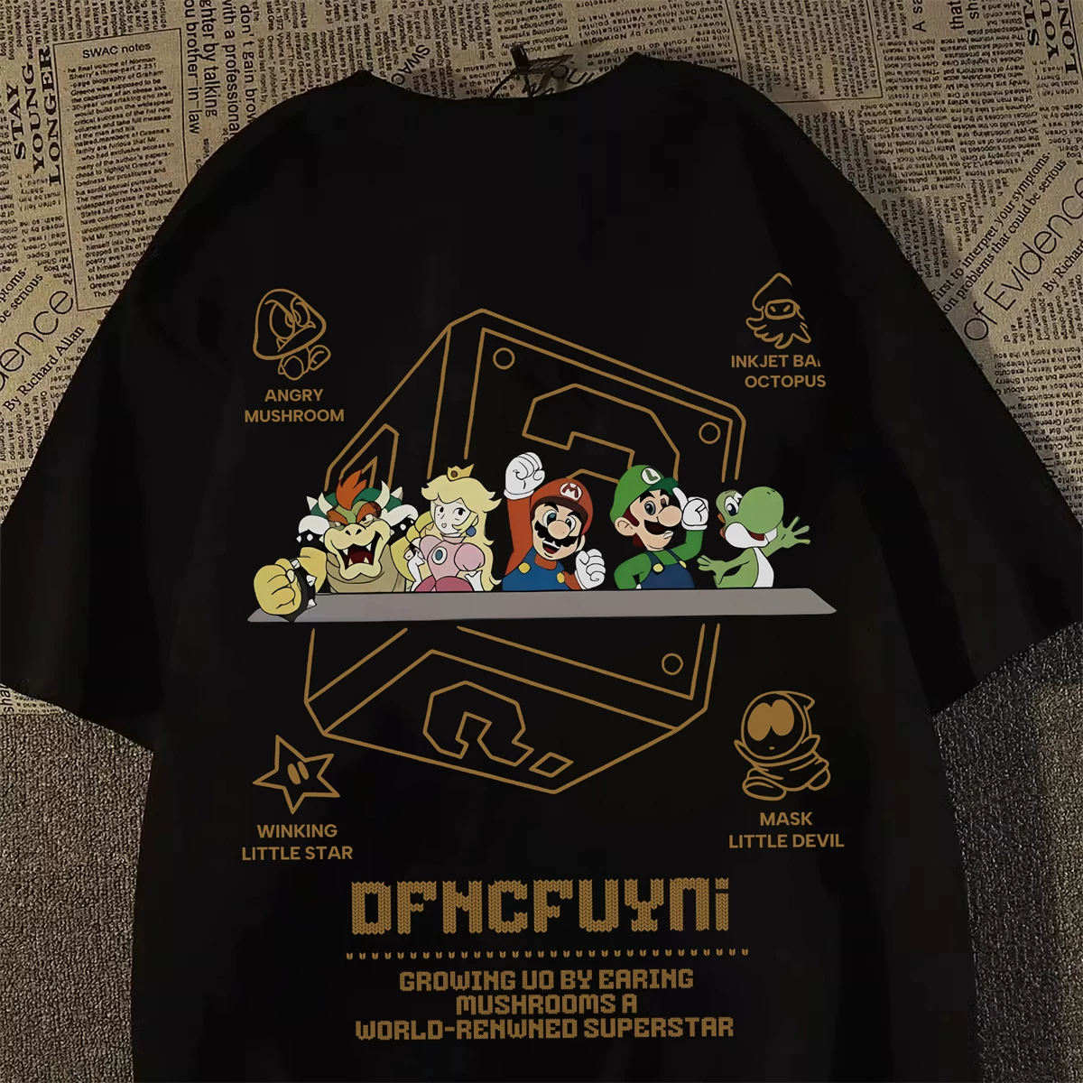 Outlet~ Hàng xuất khẩu thanh lý, áo thun ngắn tay in họa tiết thời trang mới mùa hè, kiểu dáng rộng rãi, giá rẻ