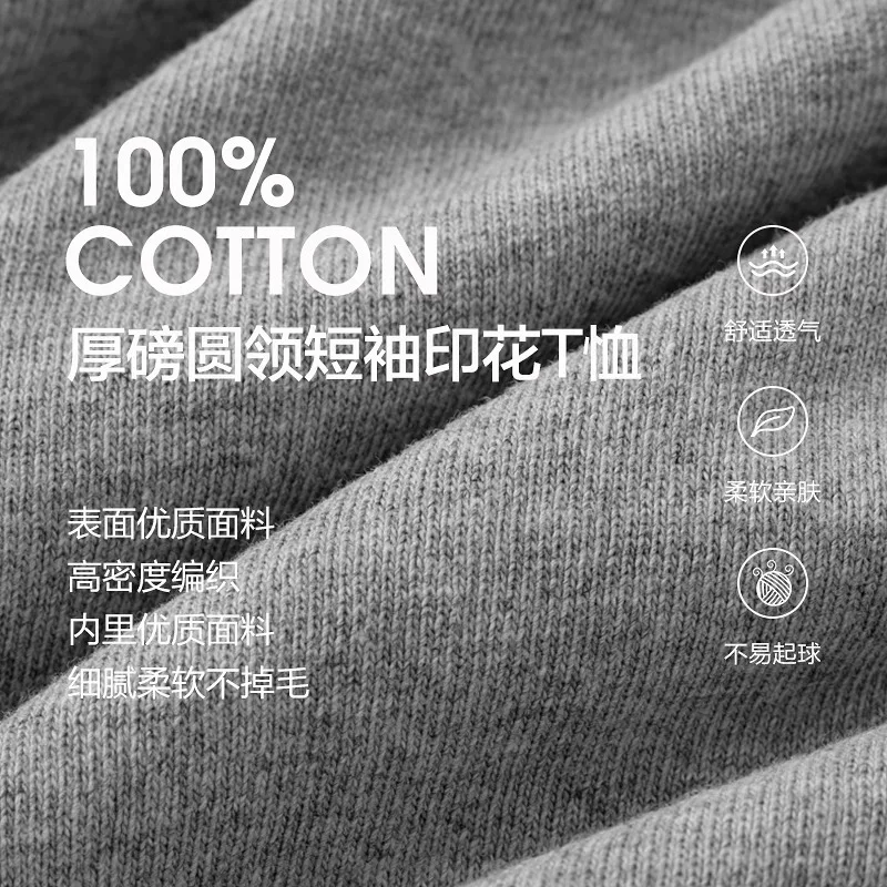 Giảm giá đặc biệt~ Hàng xuất khẩu dư thừa, áo thun cotton in họa tiết cổ điển Mỹ, giảm giá, mẫu mới 2025