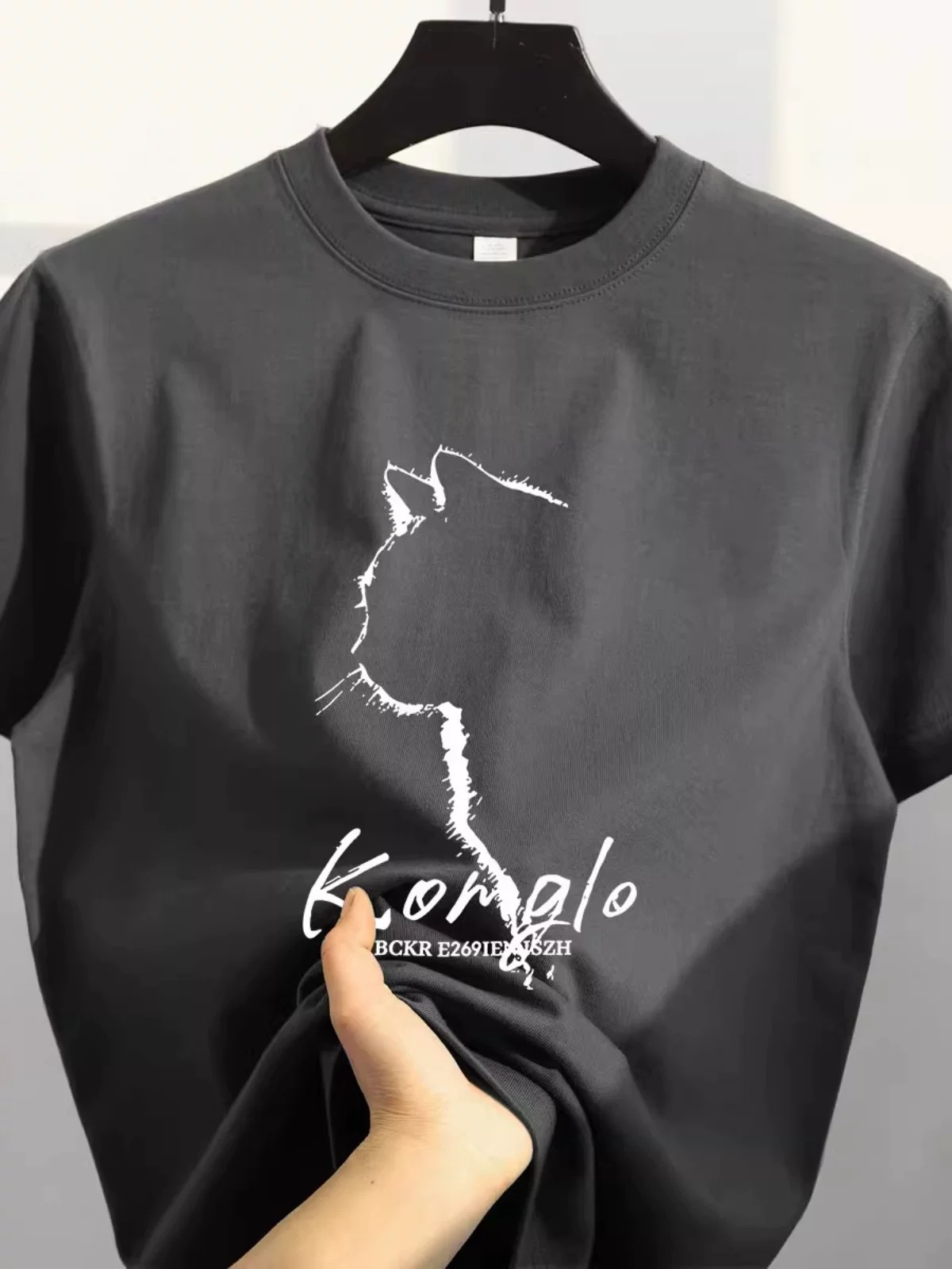 Hàng tồn kho xuất khẩu thanh lý ~ Áo thun tay ngắn in họa tiết retro đơn giản, rộng rãi, unisex, kiểu dáng thời thượng của Mỹ