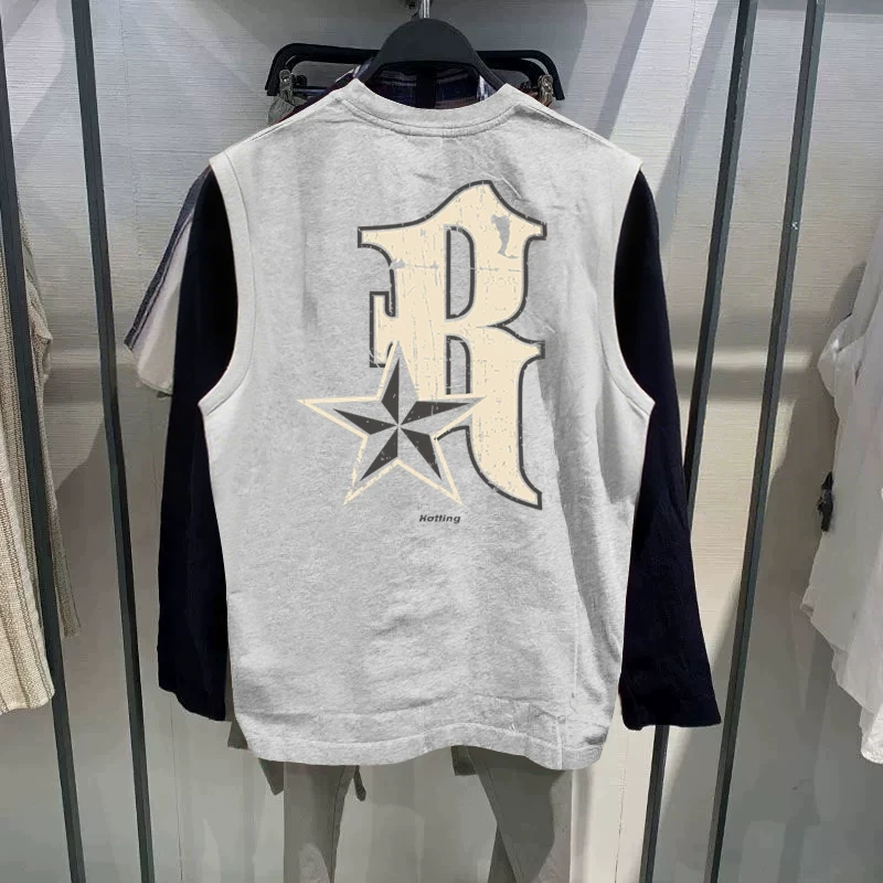 Outlet~ Quầy thương mại nước ngoài có nhãn hiệu cắt mác, giá hời, áo thun vest không tay cổ điển mới thời thượng của Mỹ