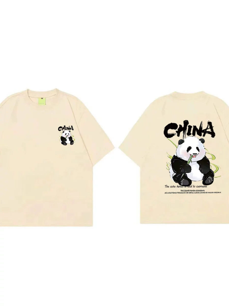 Xả kho hàng xuất khẩu dư thừa ~ Áo thun nam nữ cotton 100% in hình, tay ngắn, xu hướng quốc dân, mẫu mới 2024