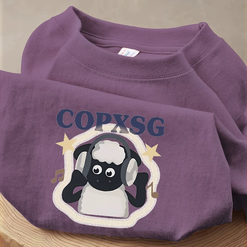 Giảm giá đặc biệt~ Hàng xuất khẩu dư thừa, áo thun cotton nguyên chất in họa tiết, kiểu dáng rộng rãi, thời trang mùa hè, giảm giá