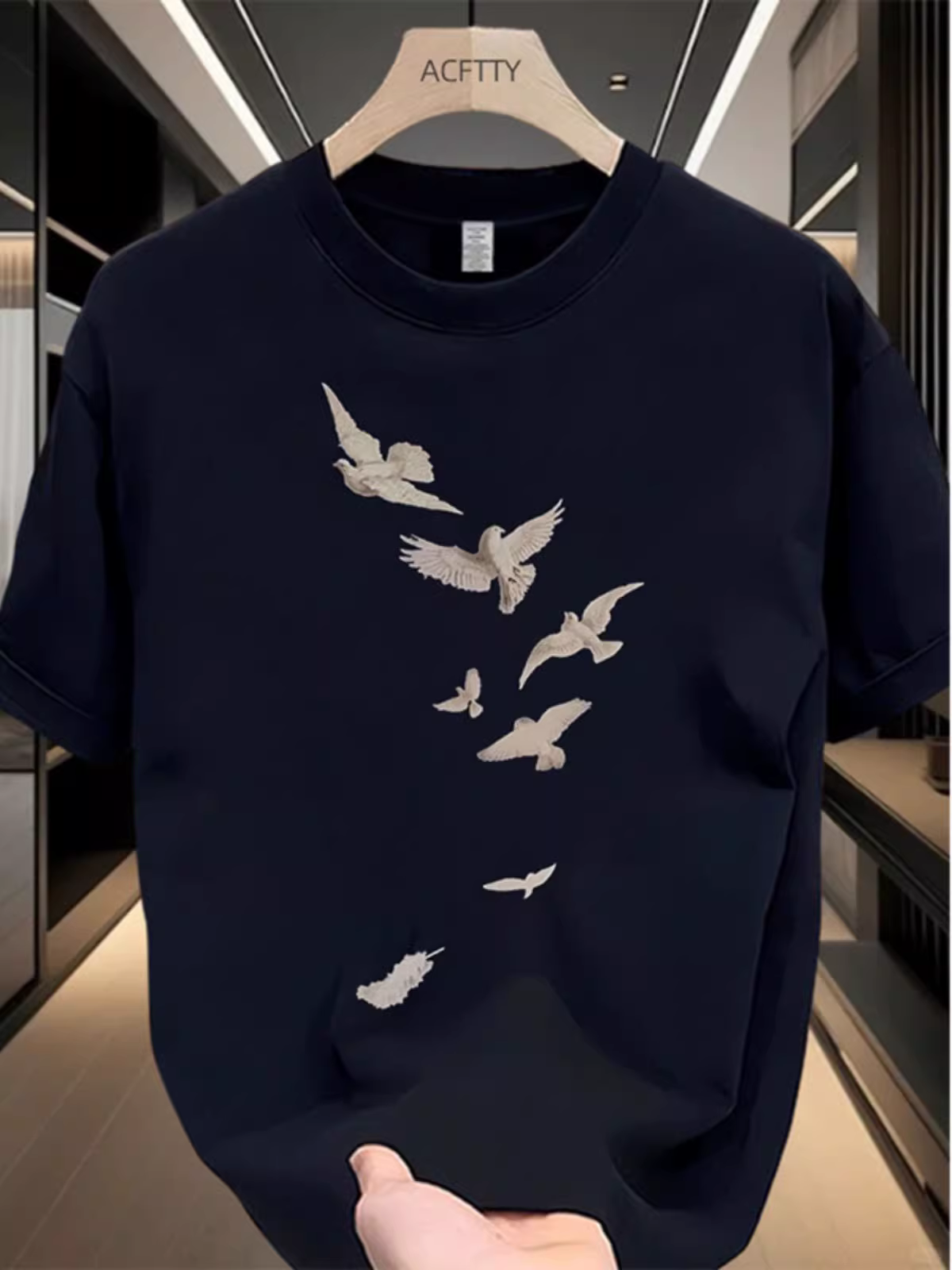 Đồ xuất khẩu dư thừa ~ Áo thun cotton nguyên chất dáng rộng, không nhãn mác, xuất khẩu lại, áo thun ngắn tay hip-hop Mỹ dành cho nam, mùa hè