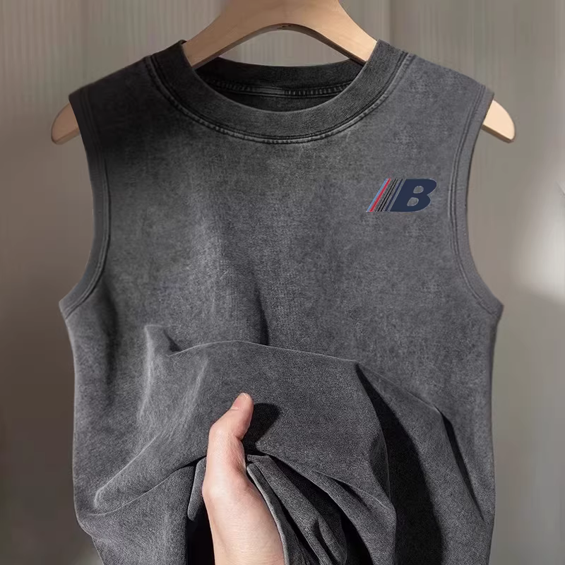 Cửa hàng~ Hàng hiệu xuất khẩu cắt mác, giá hời, áo gile nhuộm chàm, áo thun thể thao đa năng không tay cho nam và nữ