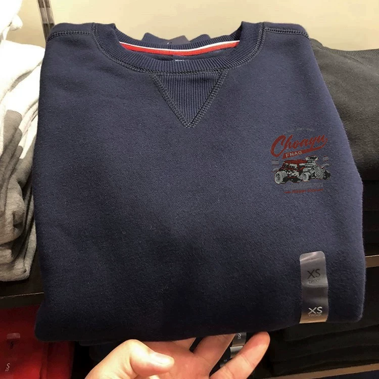 Outlet~ Hàng xuất khẩu giảm giá, mùa thu mới áo sweatshirt cổ tròn unisex kiểu dáng rộng rãi phong cách Mỹ thời thượng