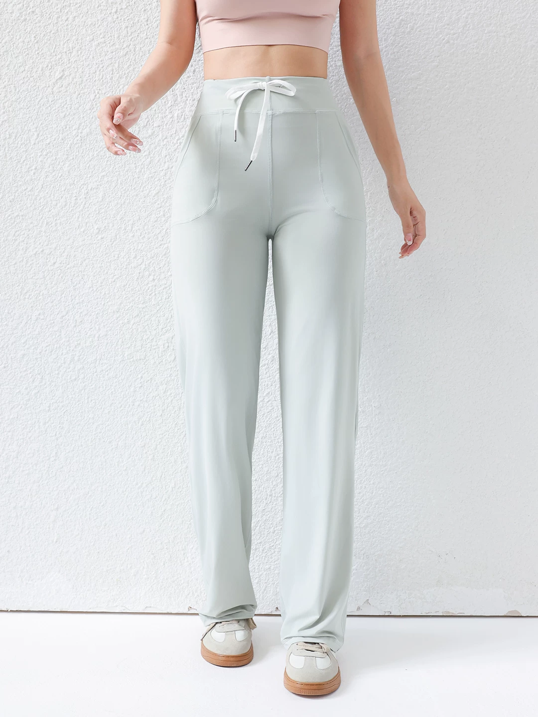 Jiumai Premium Ice Silk Quần chống nắng mùa hè mỏng 2026 Mới dáng rộng thẳng mát mẻ tập thể dục Yoga Quần thể thao