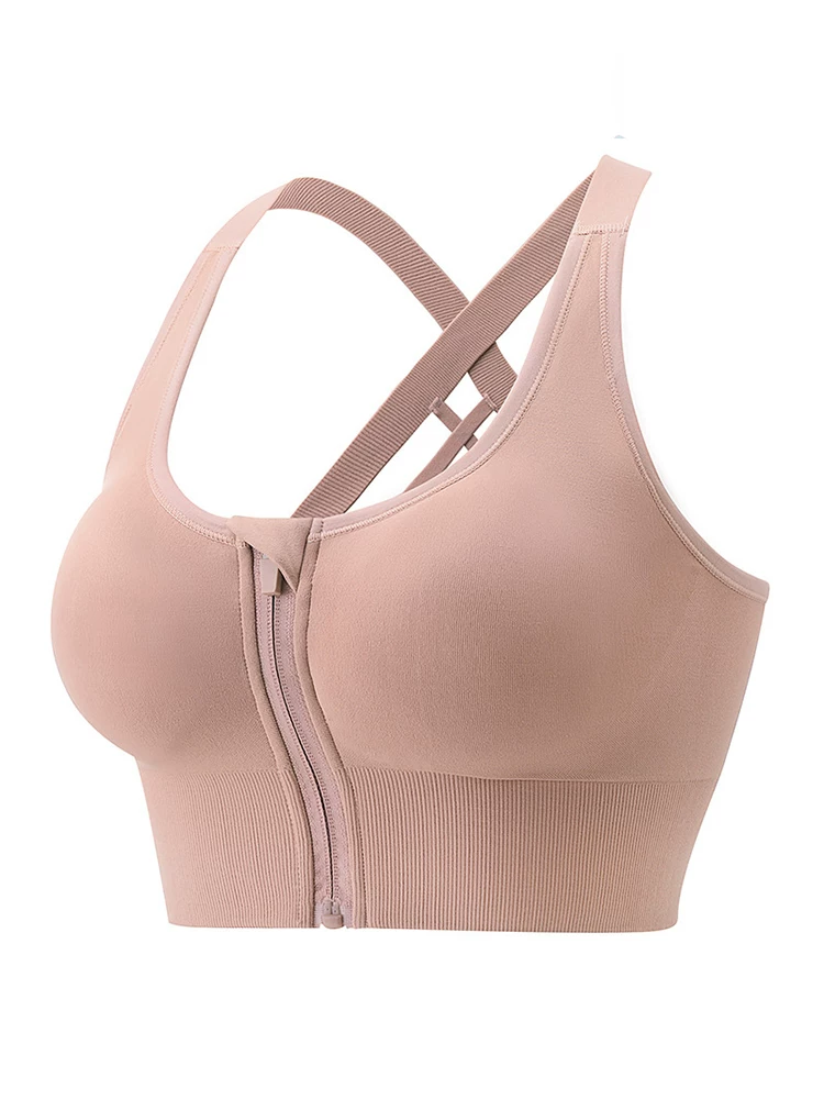 Áo thể thao có khóa kéo trước, chống sốc cao cấp, chống chảy xệ, nhanh khô, áo khoác tập luyện, áo yoga, áo vest thể thao dành cho nữ