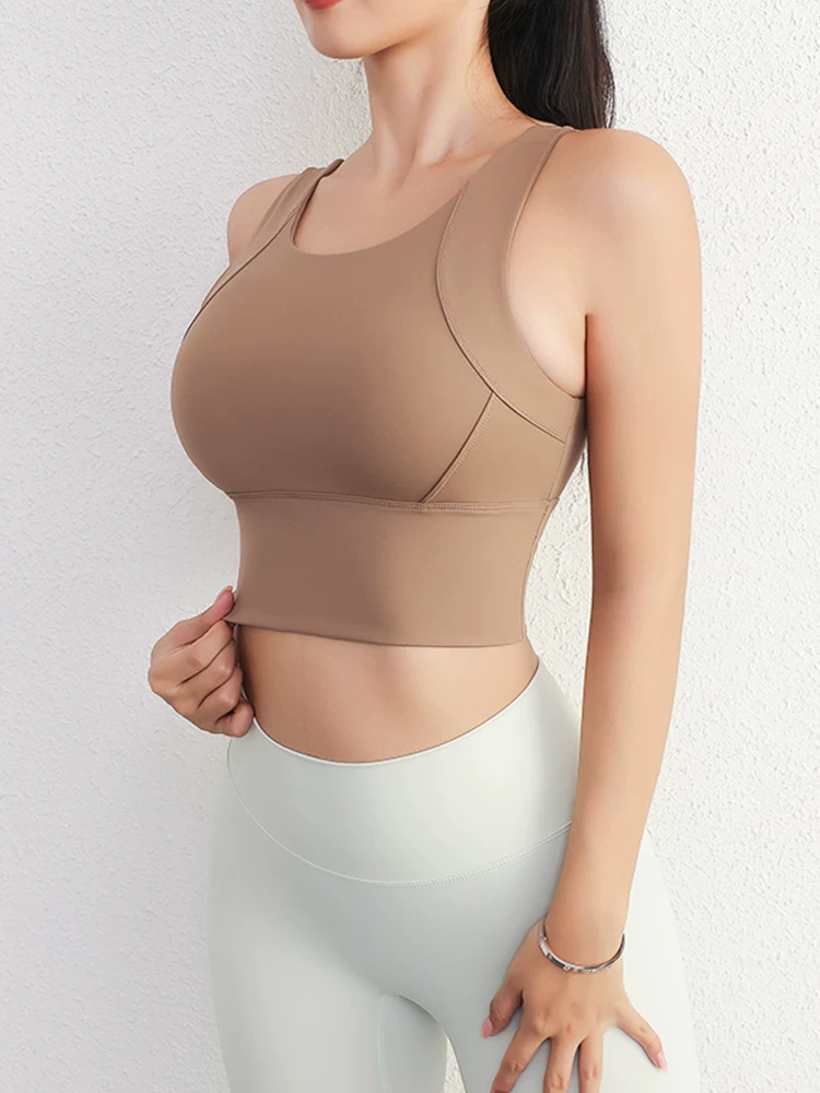 Áo tập yoga nữ mẫu mới 2026, áo ngực thể thao chống sốc cường độ cao dành cho chạy bộ, thể dục nhịp điệu và tập thể hình.