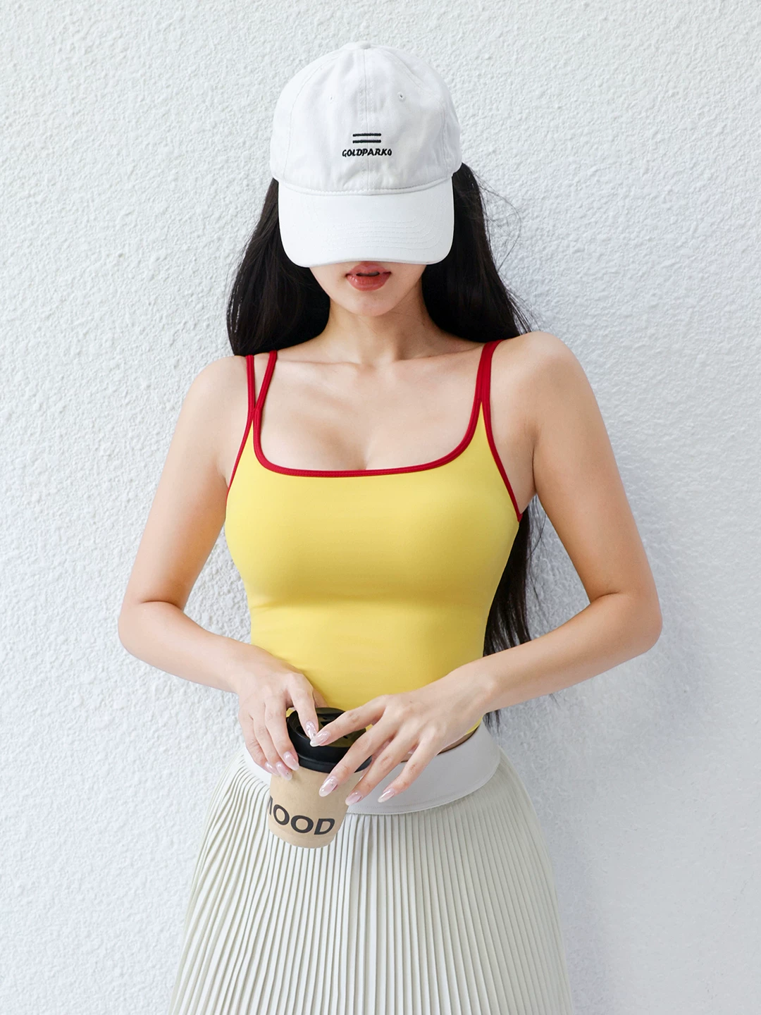 Áo vest thể thao mới của Jiumai Yipin, đồ lót chạy bộ chống sốc một mảnh, phối màu, thiết kế lưng đẹp, trang phục tập yoga không tay.