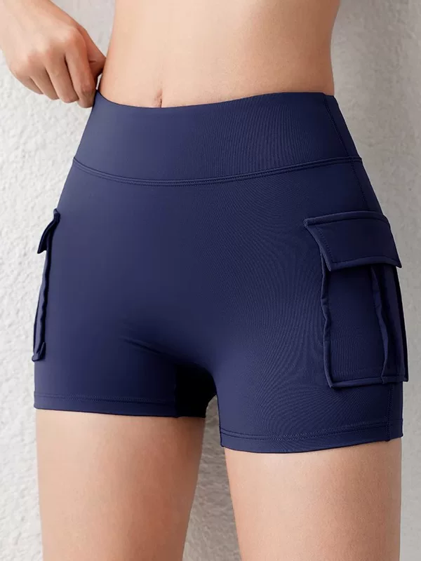 Quần short thể thao co giãn cao, ôm sát, nâng mông dành cho nữ, quần short tập thể dục nhanh khô, quần short yoga cạp cao cho mùa xuân hè.