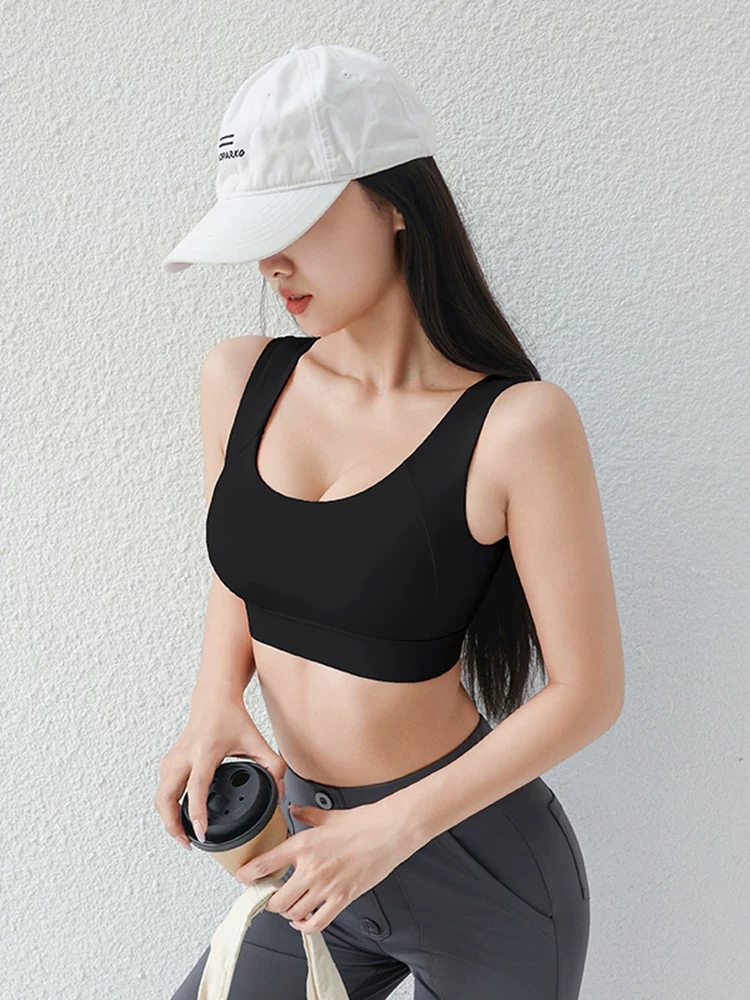Áo ngực thể thao không dây nâng ngực nhỏ dành cho nữ, áo ngực yoga chống sốc, áo tập luyện cường độ cao.