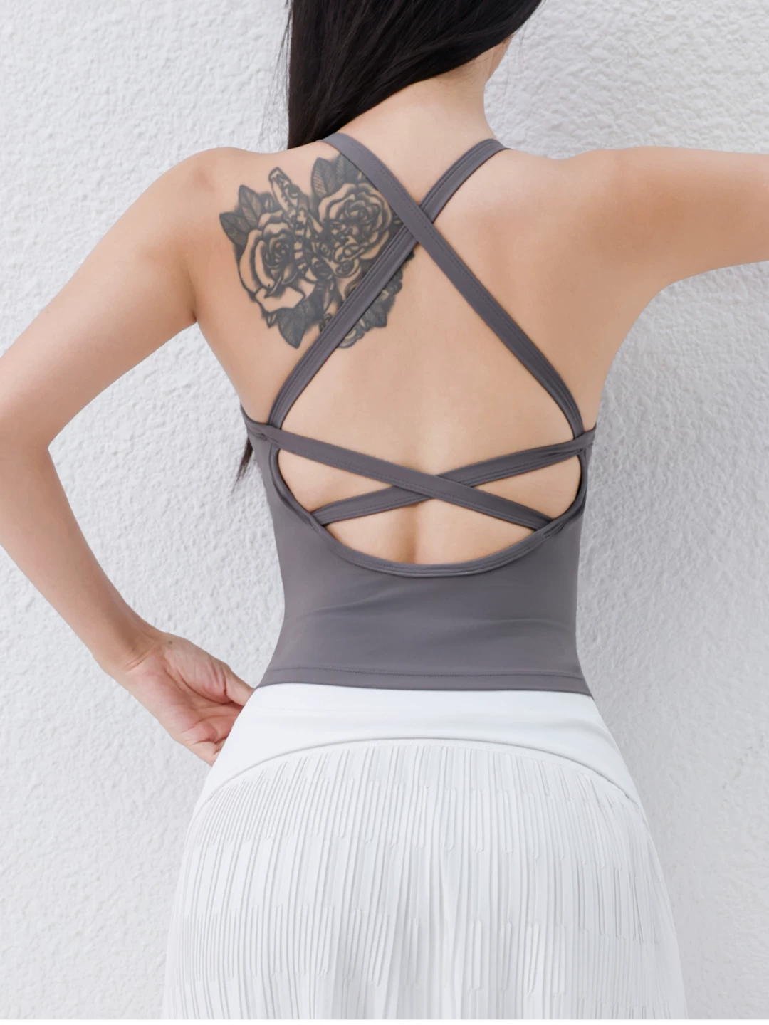 Áo vest thể thao nhanh khô dành cho nữ, áo tập yoga lưng đẹp có đệm ngực, áo ngực tập thể dục Pilates.