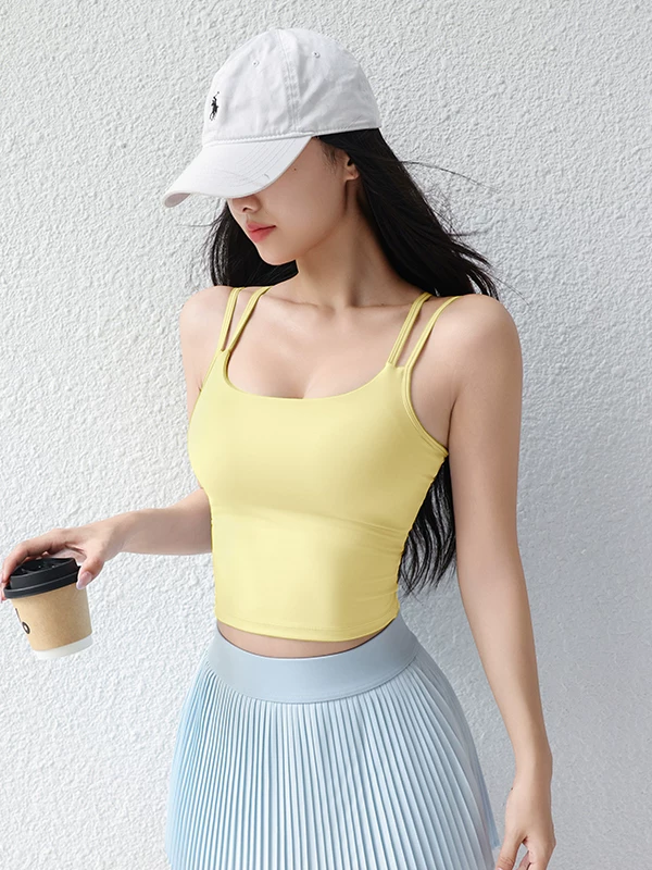 Áo vest thể thao Jiumai dành cho nữ, Áo ngực tập thể dục đa năng Pilates mùa hè, Đồ lót tập yoga chống sốc.