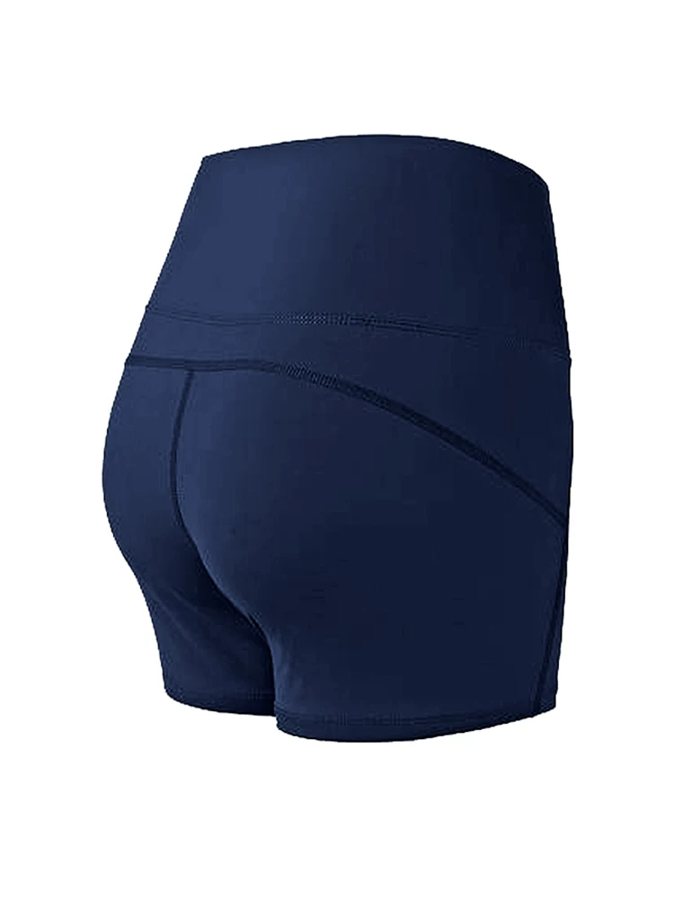 Không có đường may lộ liễu, quần short yoga cạp cao nâng mông, ôm sát, co giãn dành cho nữ, quần short chạy bộ, quần short mùa hè.