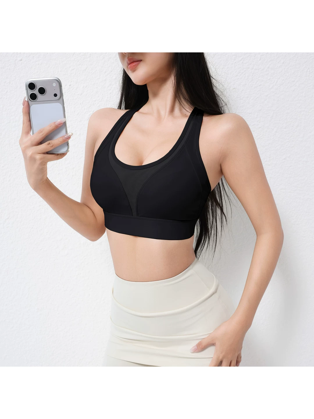 Áo ngực thể thao nữ, chống sốc mới, cường độ cao, thiết kế lưng đẹp, áo ngực chạy bộ và tập thể dục, có thể mặc bên ngoài, áo tập yoga gợi cảm thuần khiết.