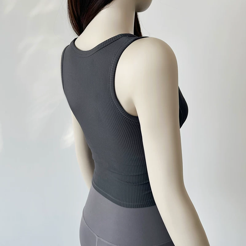 Áo tập yoga có đệm ngực dành cho nữ, áo ngực thể thao cố định chống sốc, áo chạy bộ thể dục, mùa thu