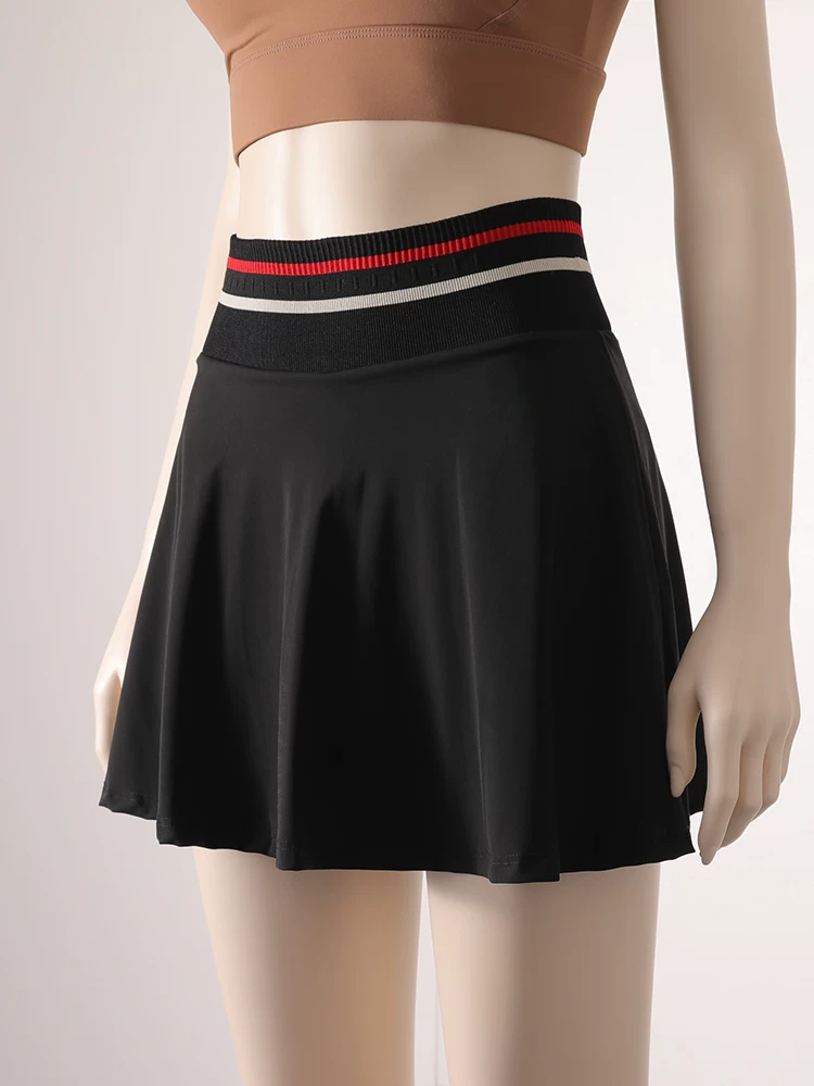 Váy tennis nhanh khô, váy thể thao nữ chơi golf, váy chạy bộ cầu lông, váy ngắn chữ A thông thường, chống lộ hàng.