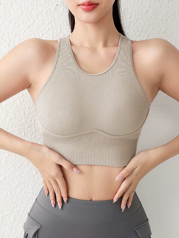 Áo ngực thể thao mới, áo tập yoga, áo ngực tập luyện cường độ cao, tích hợp chống sốc, thiết kế lưng gân.
