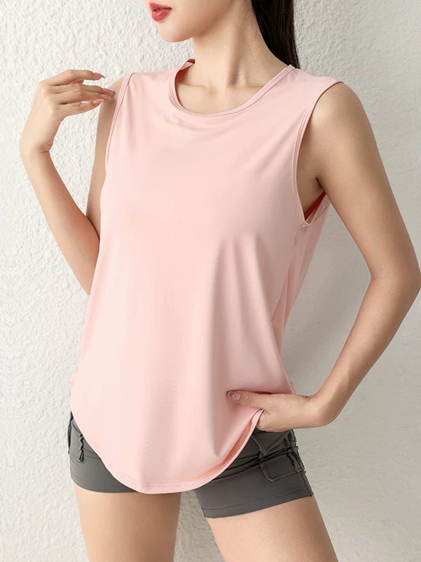 Áo khoác thể thao dành cho nữ, áo tập yoga lưới rộng rãi và tôn dáng, kiểu dáng mỏng mùa hè, áo khoác ngoài không tay dành cho tập luyện và thể dục.
