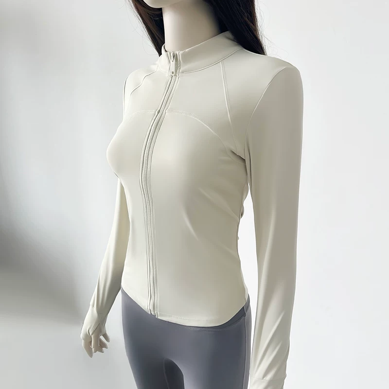 Áo khoác yoga nữ mẫu mới 2026, áo thể thao dài tay tập luyện chạy bộ, Pilates cao cấp phong cách thu đông