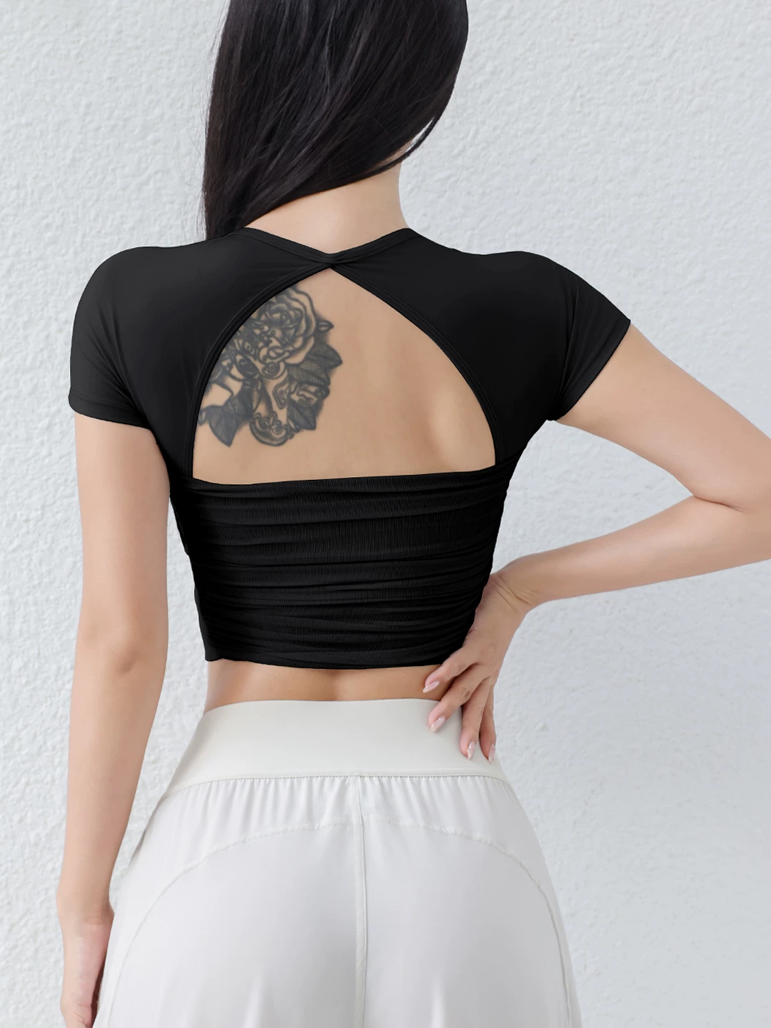 Áo thun tập yoga có đệm ngực cho nữ, áo thể thao lưới mỏng thoáng khí, ôm vừa vặn, giảm béo, chạy bộ, tập thể dục, tay ngắn, mùa hè.