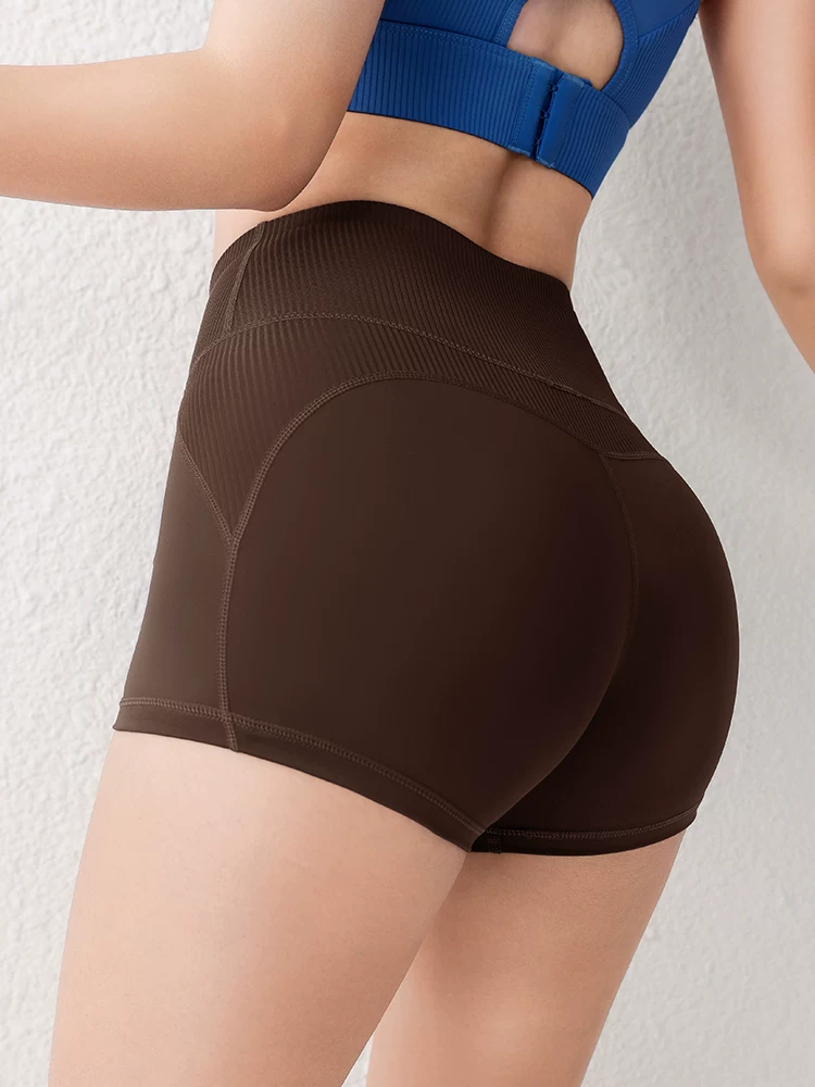 Quần tập yoga cho nữ, cạp cao, nâng mông, quần short tập thể dục, tập chạy bộ, nhanh khô, co giãn cao, quần short thể thao thoáng khí cho mùa xuân hè.