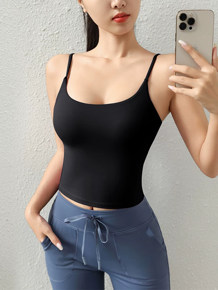 Áo vest thể thao dành cho nữ, chống sốc và chống chảy xệ, áo chạy bộ mùa hè có đệm ngực, quần áo tập thể dục, quần áo tập yoga, áo ngực thể thao đa năng